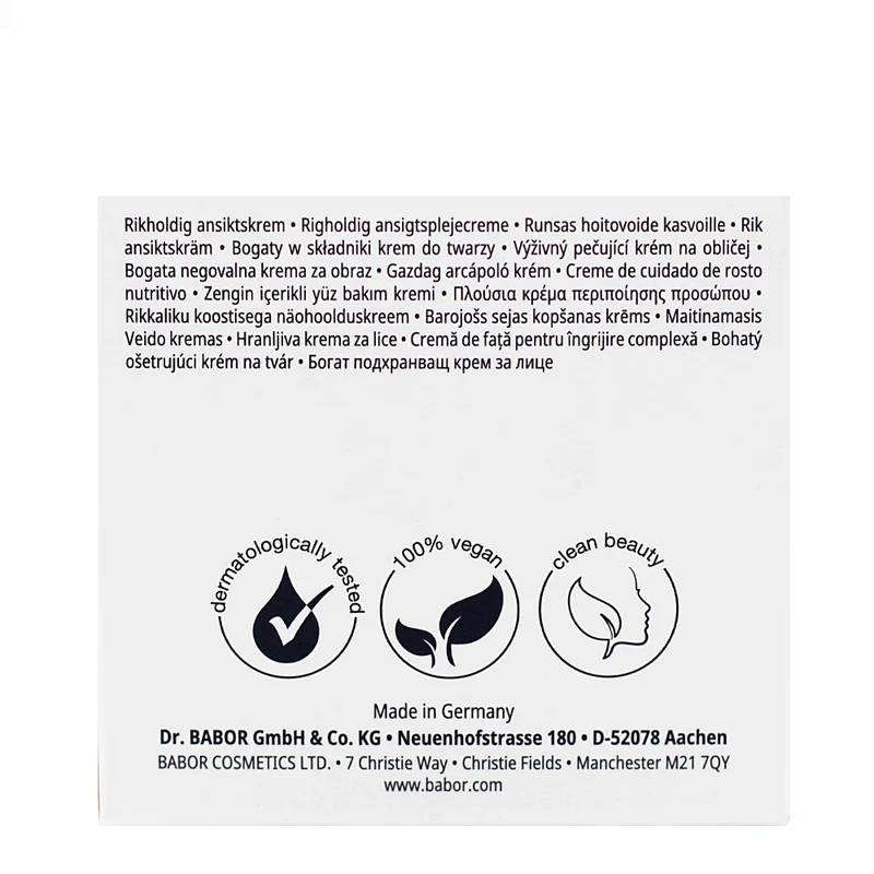 Babor Skinovage Calming Cream Rich 50ml - crème visage intensive peaux sensibles