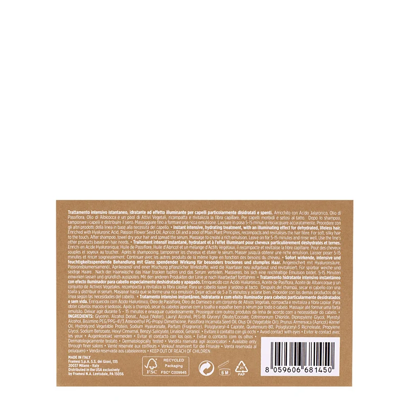 Framesi Morphosis Sublimis Oil Serum 15ml - traitement hydratant intensif cheveux déshydratés