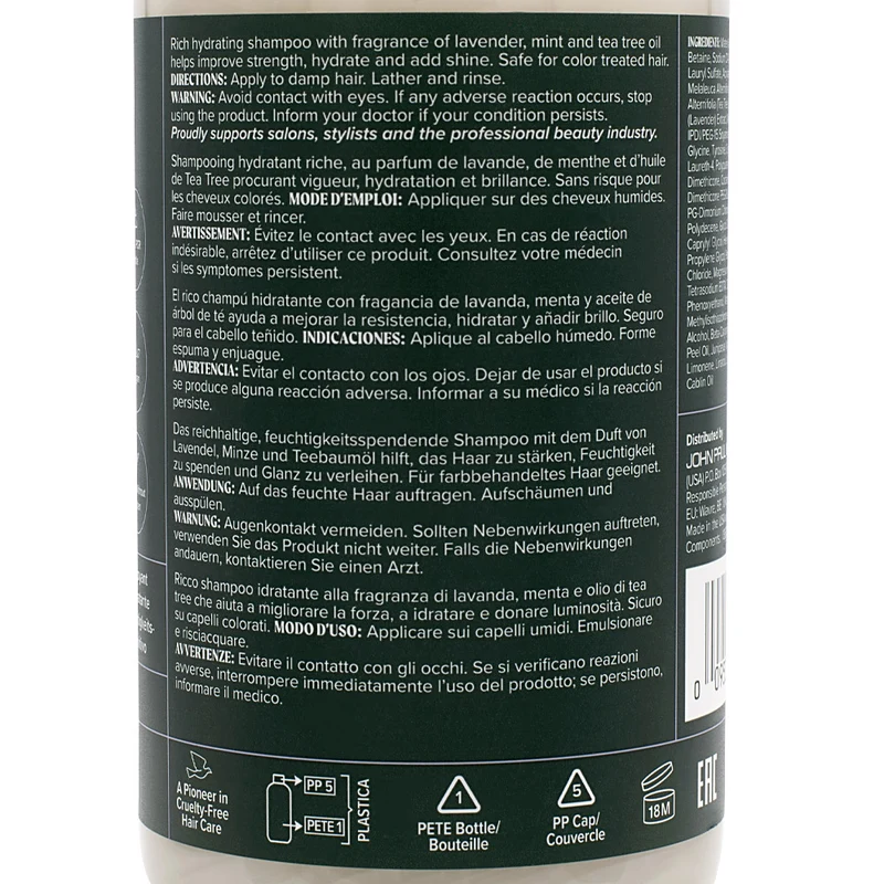 Paul Mitchell Tea Tree Lavender Mint Moisturizing Shampoo 300ml - shampooing hydratant apaisant