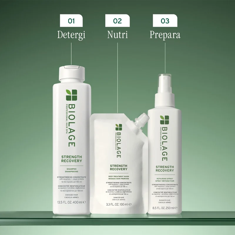 Biolage Professinal Hair Spa Strenght Recovery Deep Treatment Pack 100ml - traitement pour cheveux abîmés