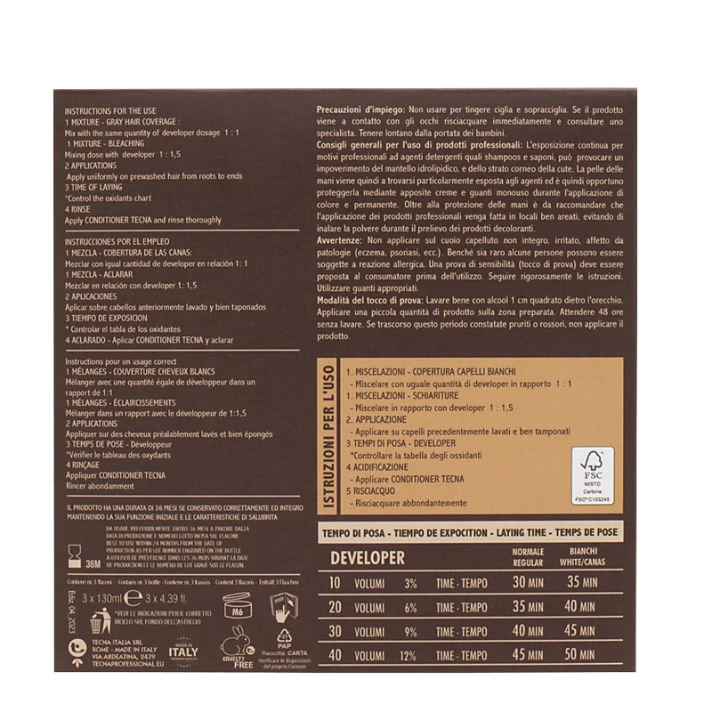 9.32 Blond Très Clair Doré Naturel Tecna NCC Biorganic Acid Color 3x130ml