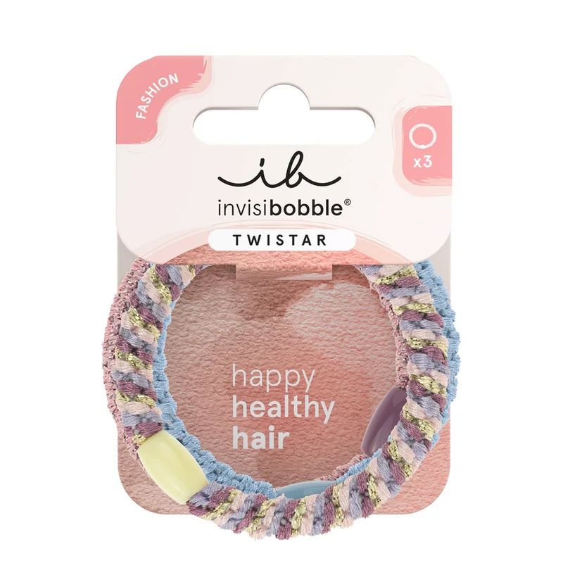 Invisibobble Twistar Happy Healty Hair Lavander Braids 3pz - elastici in tessuto