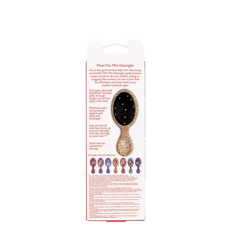 WetBrush Pro Mini Detangler Disney Glitter Ball Belle - mini brosse démêlante