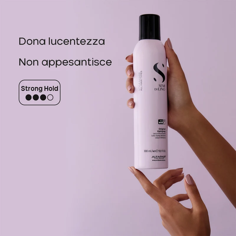 Alfaparf Milano Semi Di Lino Style&Care Original Hairspray 300ml - laque brillance tenue forte