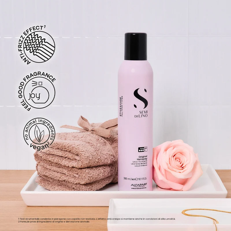 Alfaparf Milano Semi Di Lino Style&Care Original Hairspray 300ml - laque brillance tenue forte
