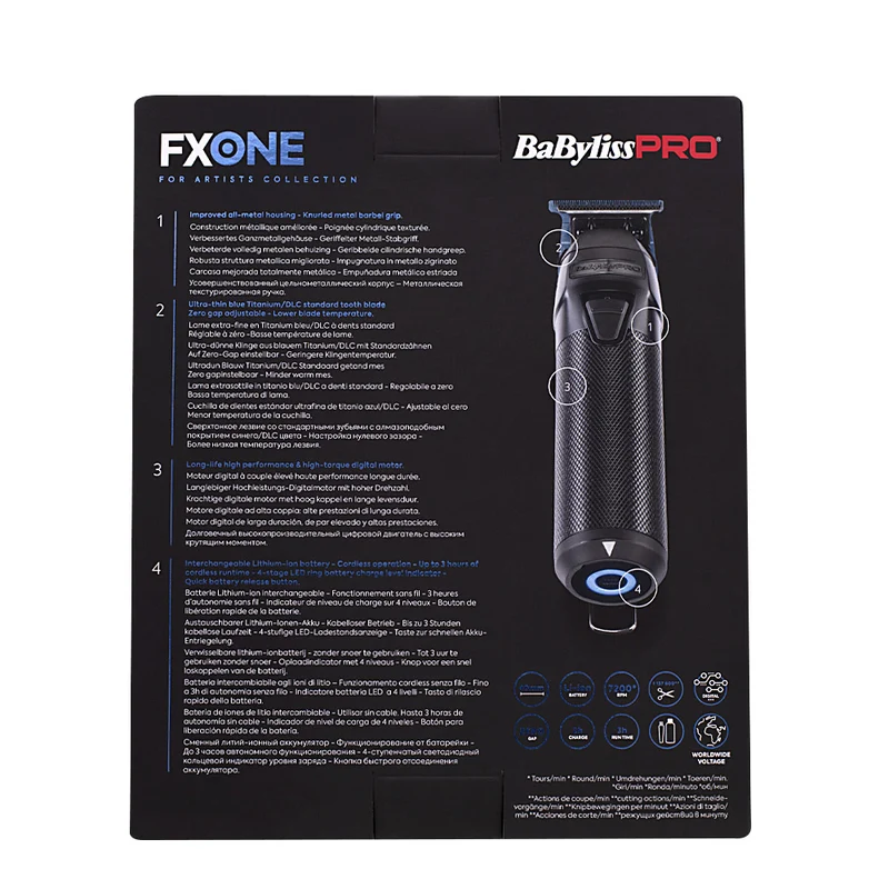 Babyliss Pro 4 Artist Clipper FXONE LO-PROFX FX799MBE - tondeuse en metal