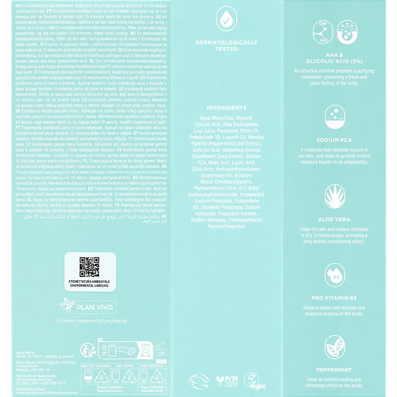 Maria Nila Purifying Cleanse Exfoliating Serum 150ml - sérum exfoliant