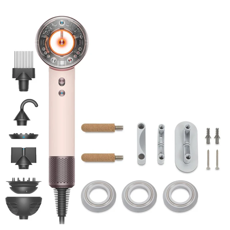 Dyson Supersonic Nural Straight + Wavy Phon Rose Poudré / Or Rose + Support Mural GRATUIT