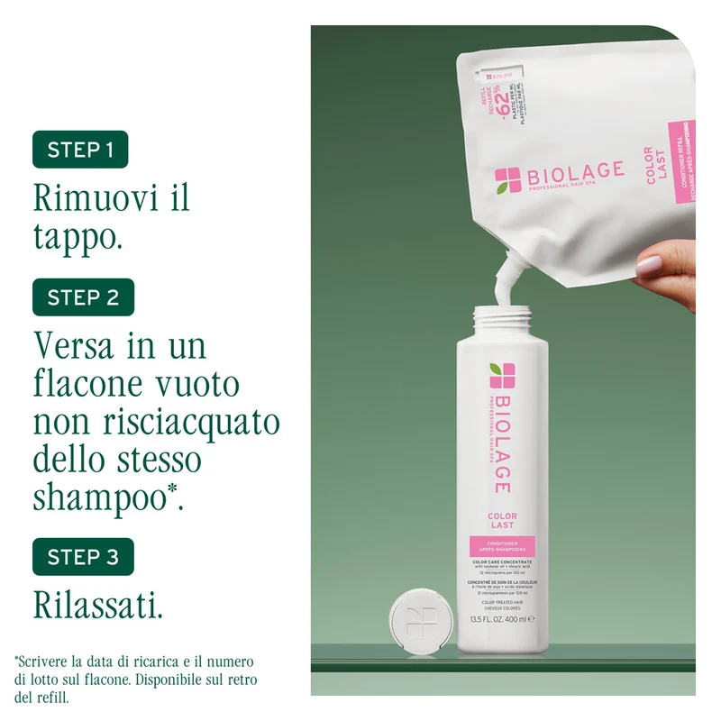 Biolage Professional Hair Spa Color Last Refill Conditioner 500ml - après-shampooing protection couleur