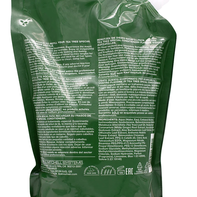 Paul Mitchell Tea Tree Special Conditioner Refill 1000ml - éco-recharge conditionneur tonifiant