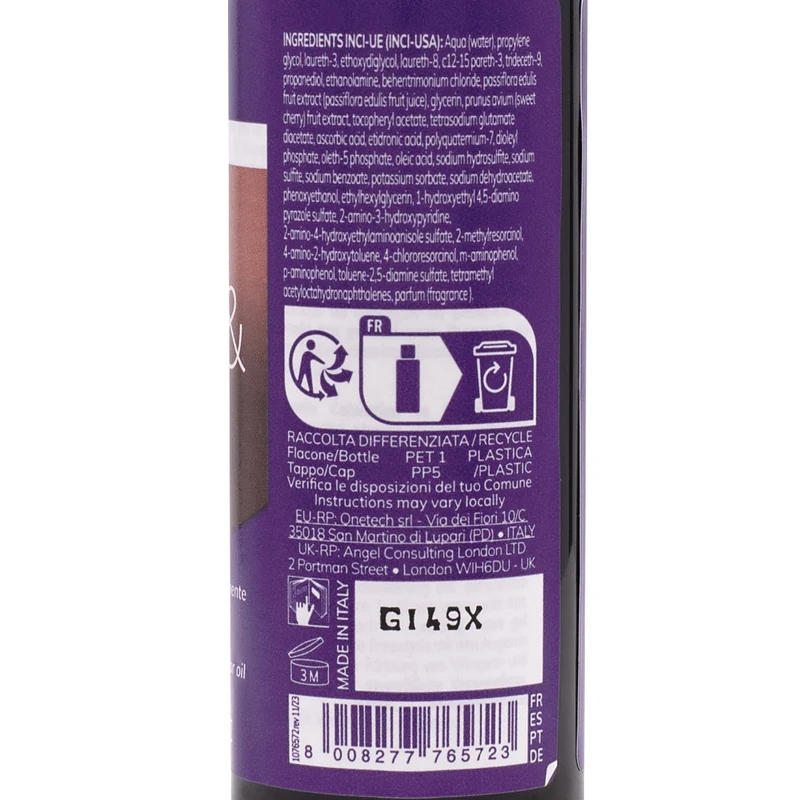 Fanola Glow & Glossy Oil Toner T.41 60ml - coloration semi-permanente à l'huile sans ammoniaque