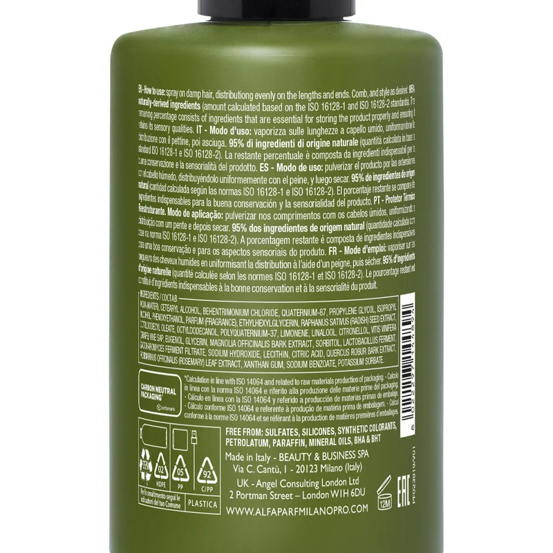 Alfaparf Milano Benvoleo Leave-In & Refresh Recovery Heat Guard 200ml - thermoprotecteur restructurant