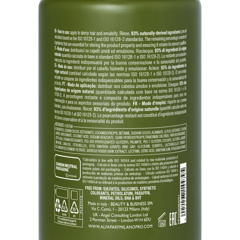 Alfaparf Milano Benvoleo Recovery Shampoo 275ml - shampooing restructurant