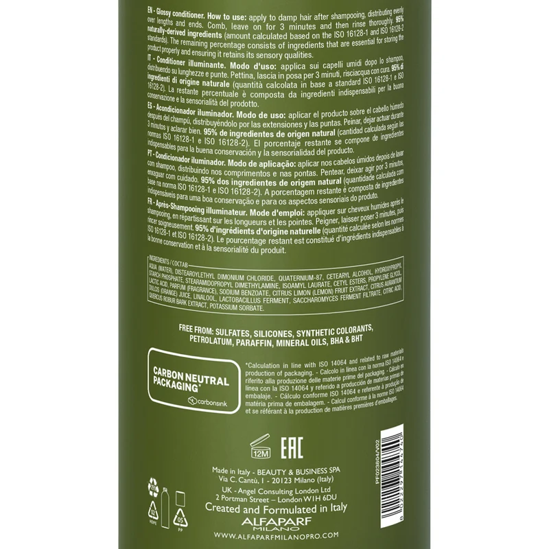 Alfaparf Milano Benvoleo Glossy Conditioner 1000ml - après-shampooing brillant