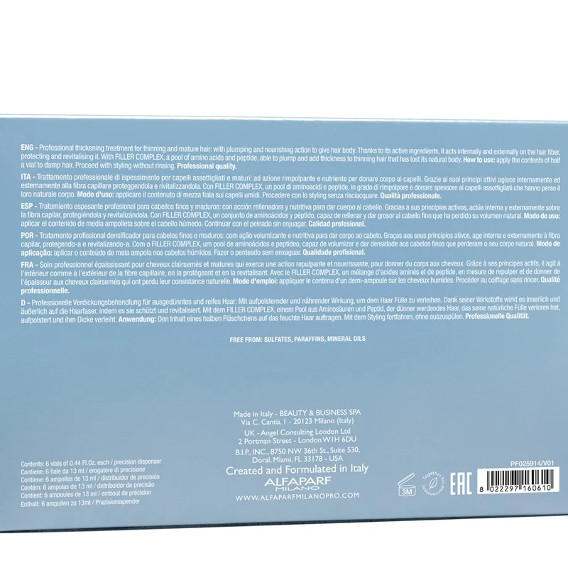 Alfaparf Milano Semi Di Lino Density Thickening Lotion 6x13ml - traitement épaississant cheveux clairsemés