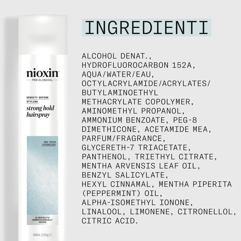 Nioxin Strong Hold Spray 300ml - laque à tenue forte