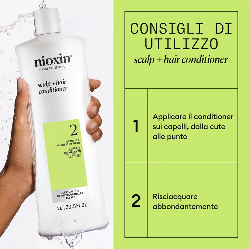 Nioxin Système 2 Scalp + Hair Conditioner 1000ml - après-shampooing anti-amincissement avancé