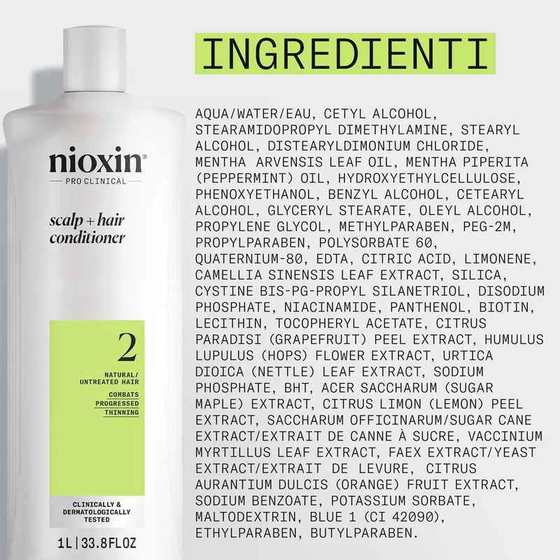 Nioxin Système 2 Scalp + Hair Conditioner 1000ml - après-shampooing anti-amincissement avancé