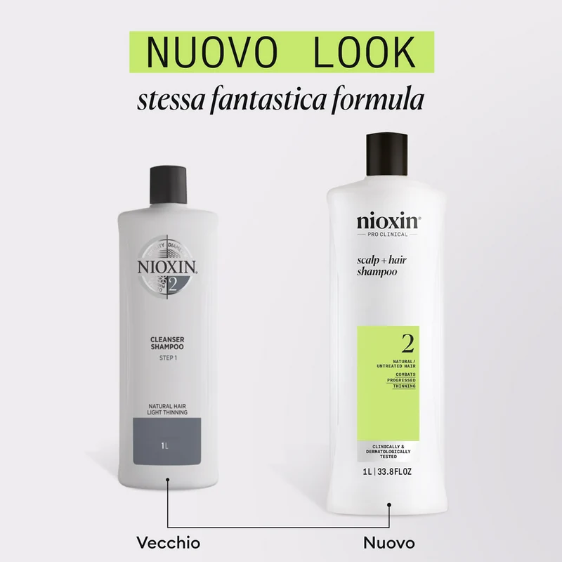 Nioxin Système 2 Scalp + Hair Shampoo 1000ml - shampooing anti amincissement avancé