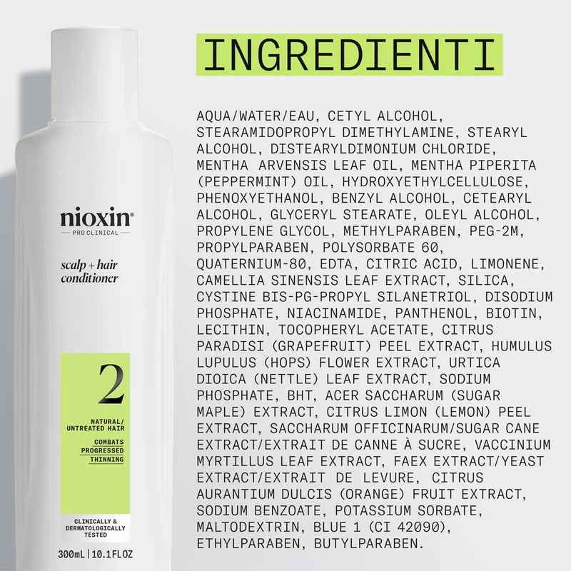 Nioxin Système 2 Scalp + Hair Conditioner 300ml - après-shampooing anti-amincissement avancé