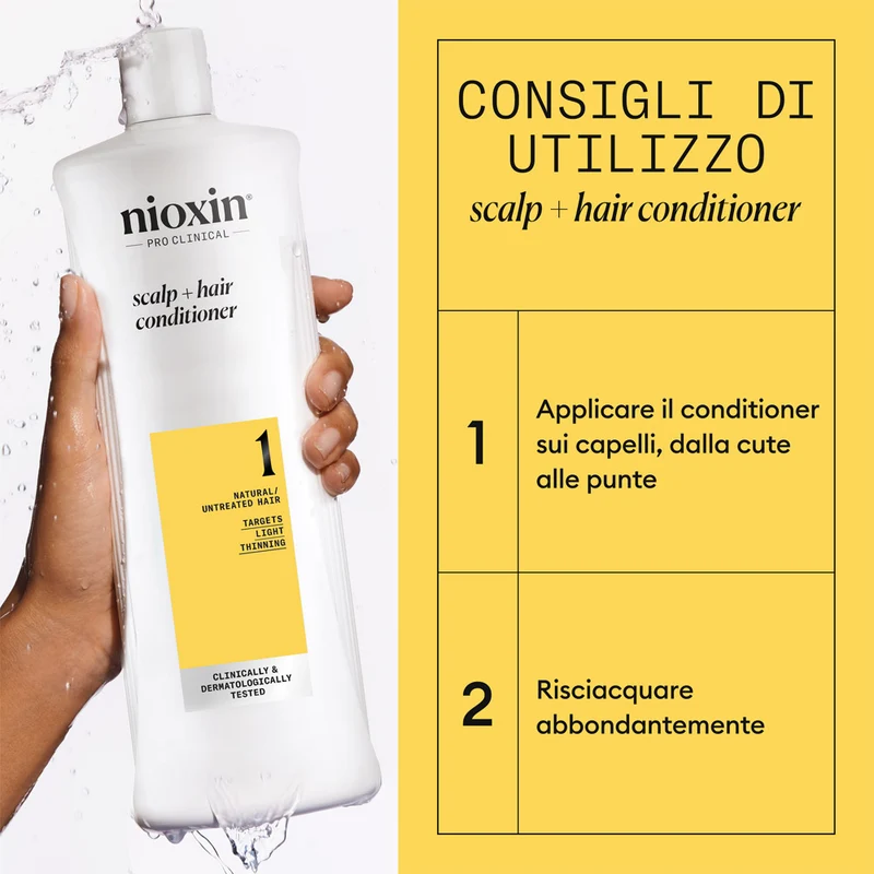 Nioxin Sistema 1 Scalp Hair Conditioner 1000ml - après-shampooing anti amincissement léger