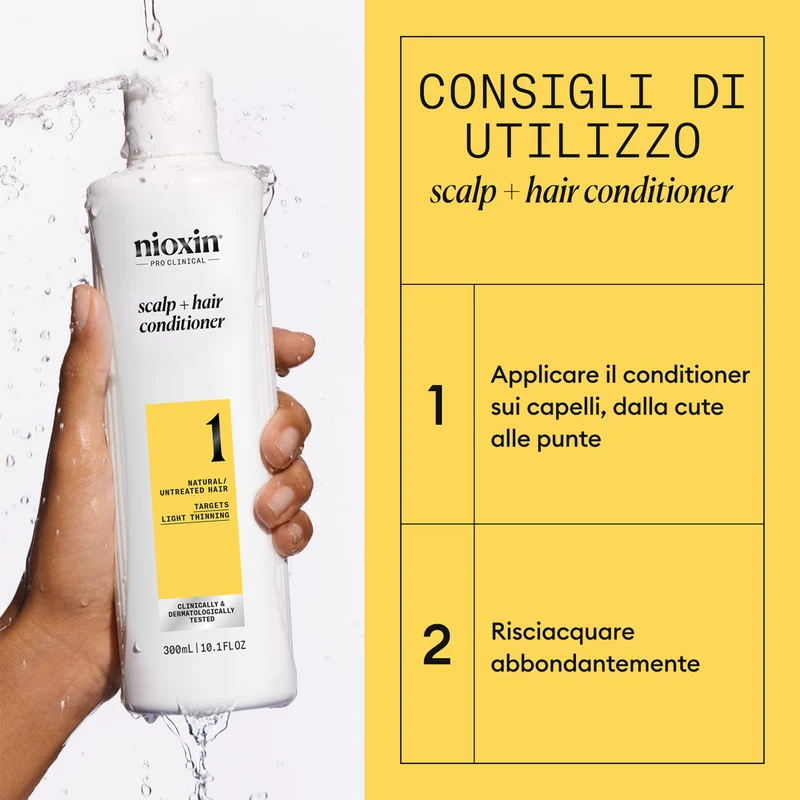 Nioxin Système 1 Scalp + Hair Conditioner 300ml - après-shampooing anti-amincissement léger