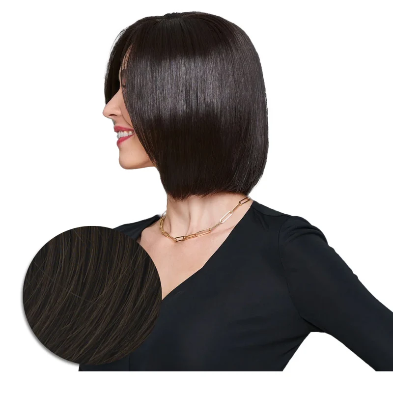 Hairdo Topper Top It Off R6 Marron Moyen - toupet avec clips amovibles