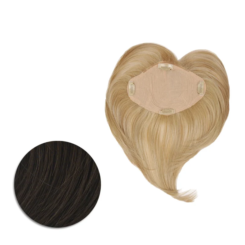 Hairdo Topper Top It Off R6 Marron Moyen - toupet avec clips amovibles