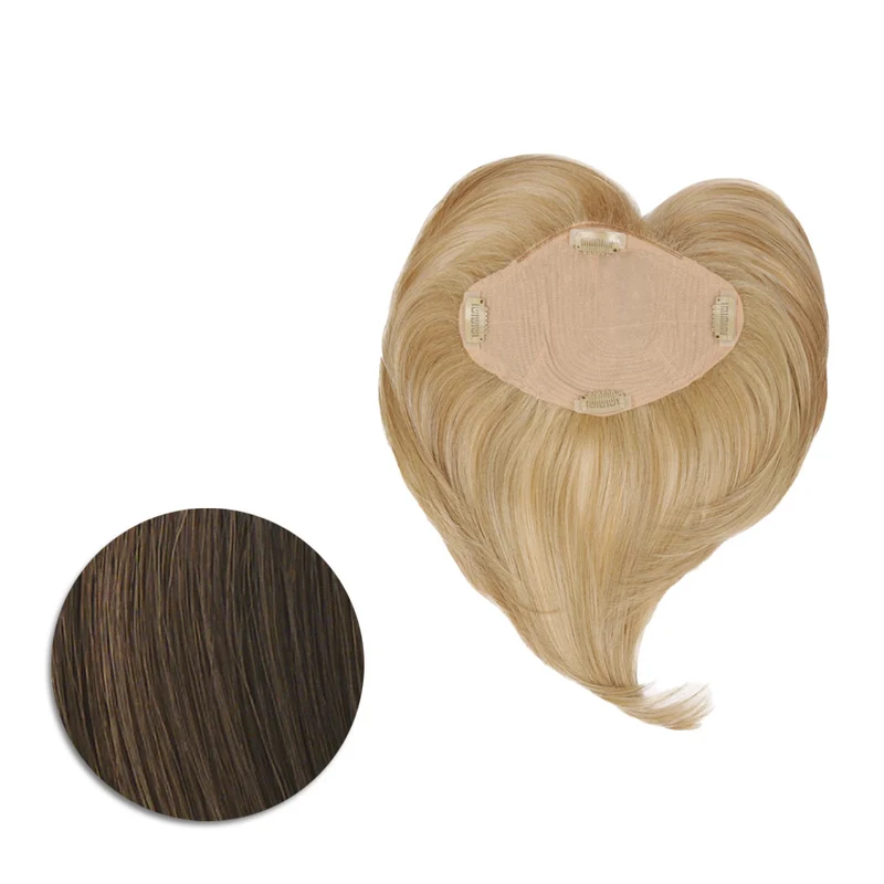 Hairdo Topper Top It Off R10 Marron Clair - toupet avec clips amovibles