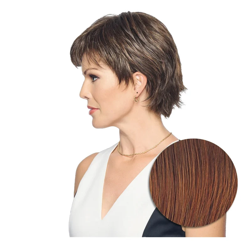 Hairdo City Chic Perruque Marron Rubis Moyen - perruque coupe courte