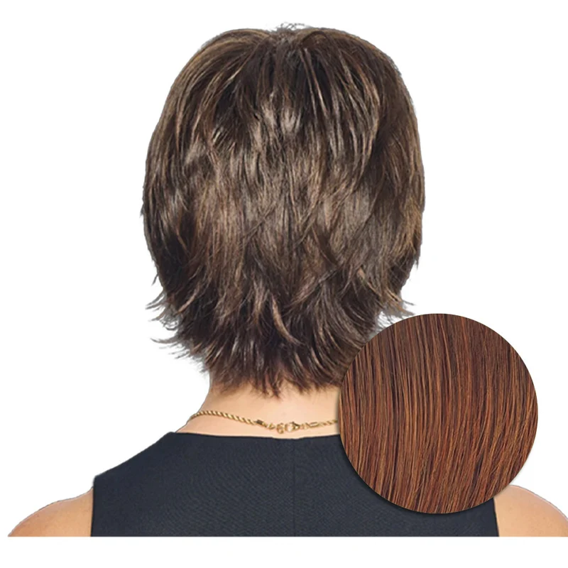 Hairdo City Chic Perruque Marron Rubis Moyen - perruque coupe courte