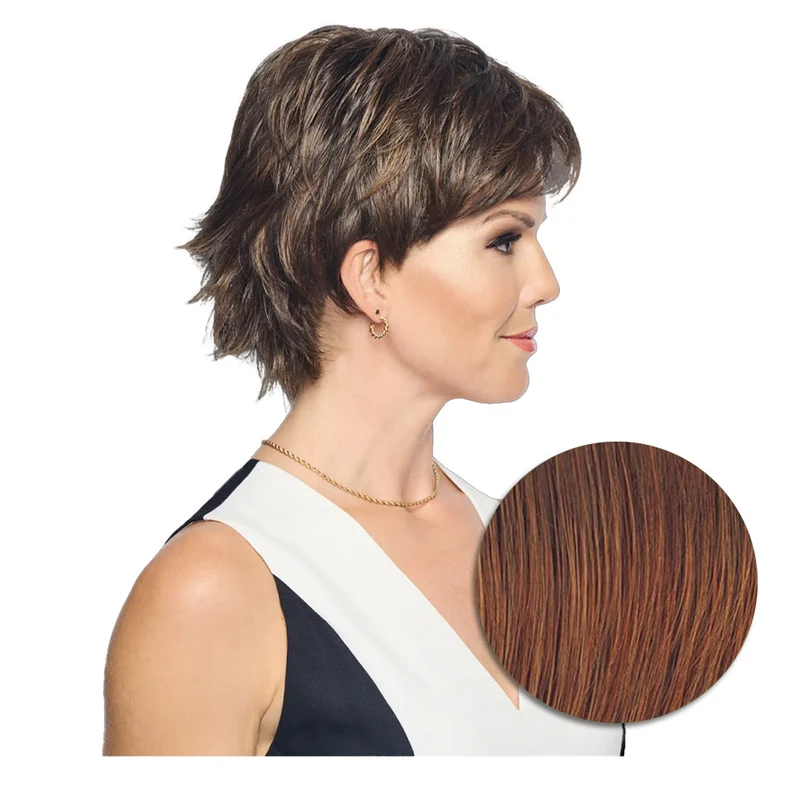 Hairdo City Chic Perruque Marron Rubis Moyen - perruque coupe courte