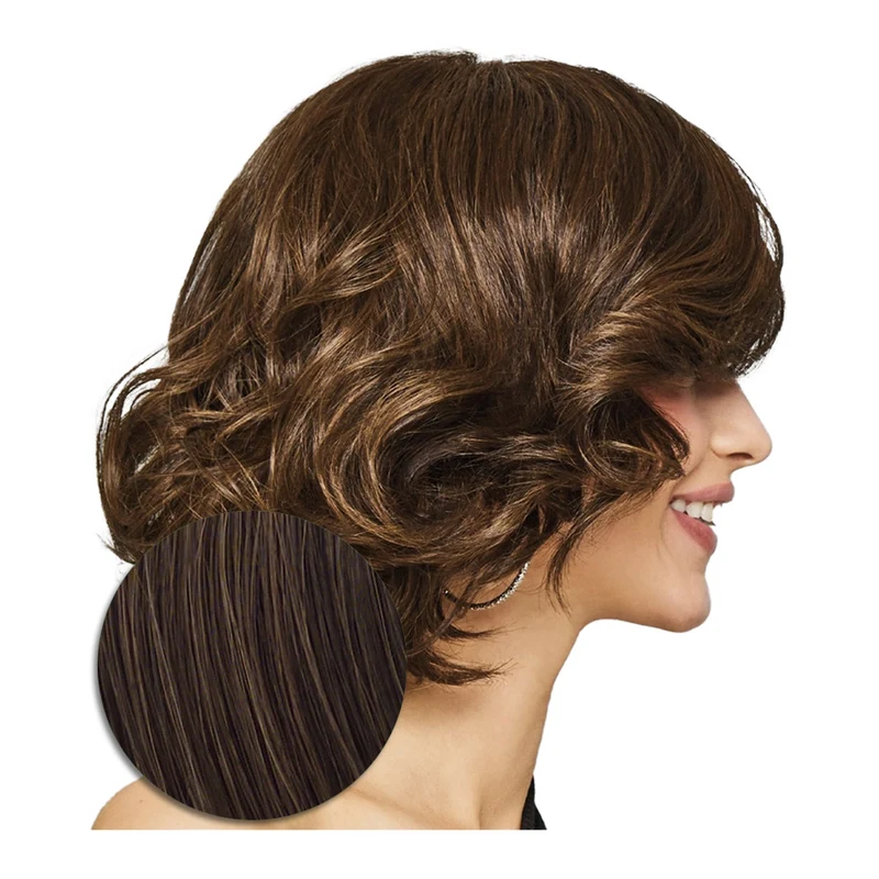 Hairdo Bombshell Bob Perruque Marron Moyen Cuivré - perruque coupe courte