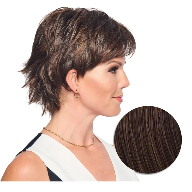 Hairdo City Chic Perruque Marron Moyen Cuivré - perruque coupe courte
