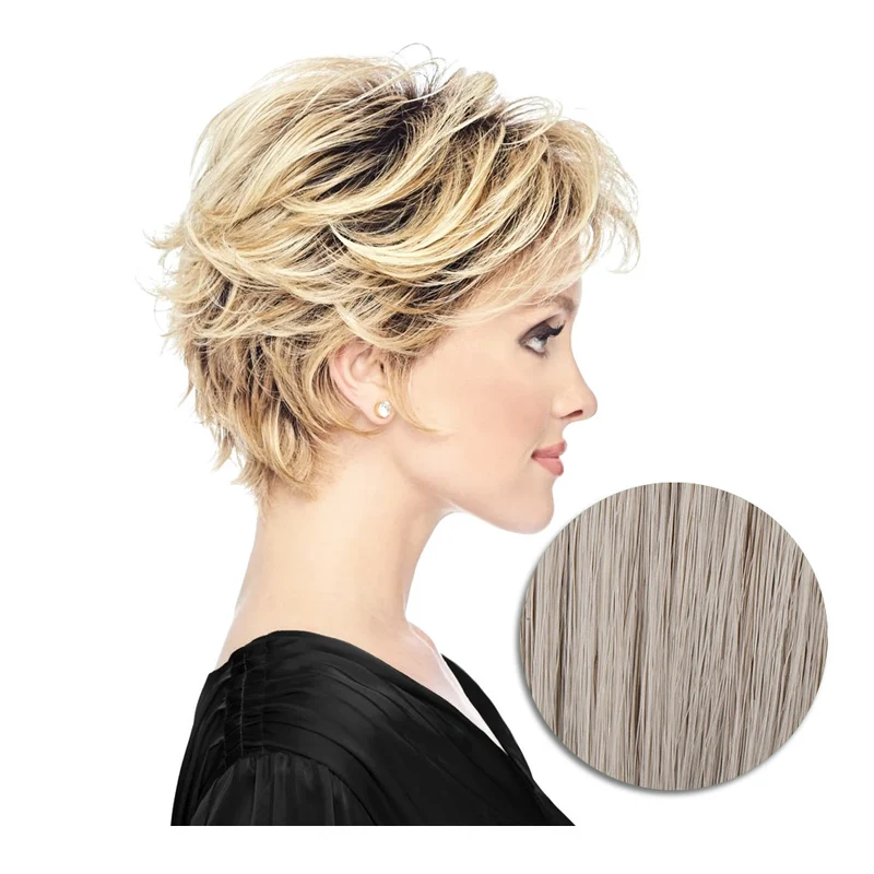 Hairdo Flirty Flip Perruque Gris Clair - perruque coupe courte