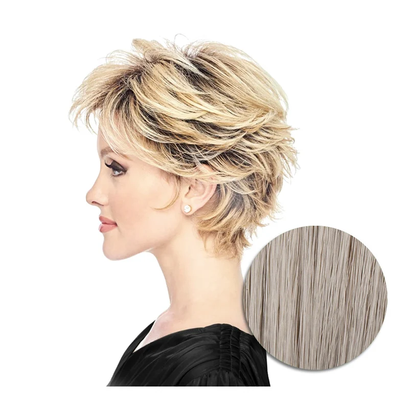 Hairdo Flirty Flip Perruque Gris Clair - perruque coupe courte