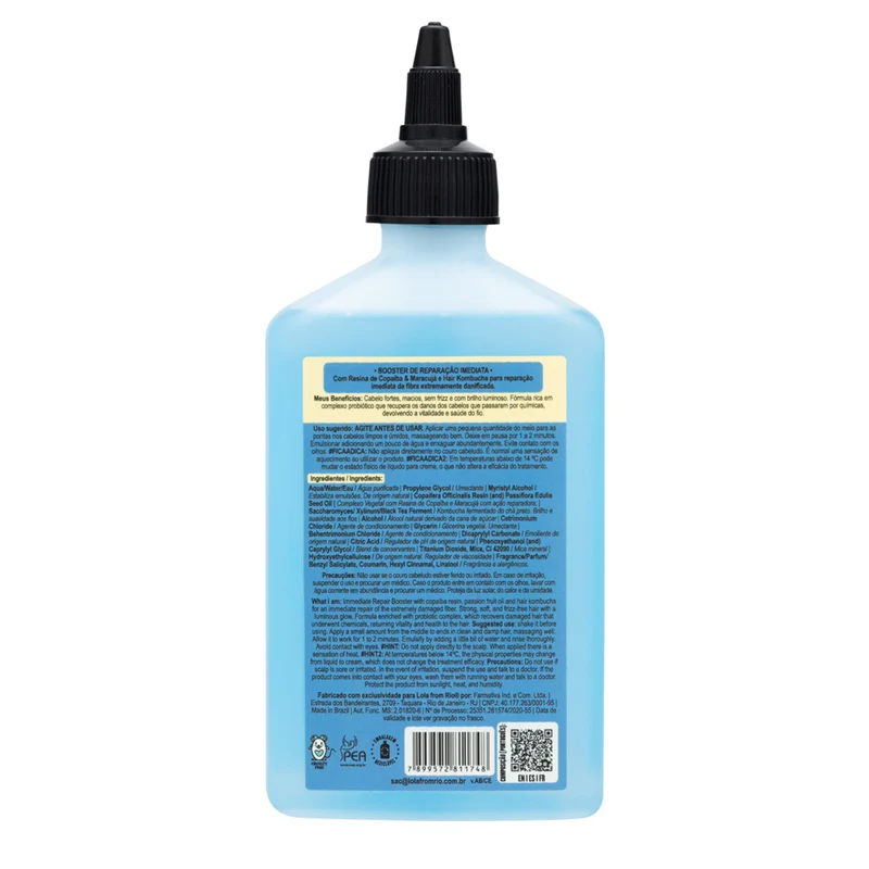 Lola From Rio Danos Vorazes Booster De Reparação Imediata 250ml - anti-frisottis après-shampooing liquide