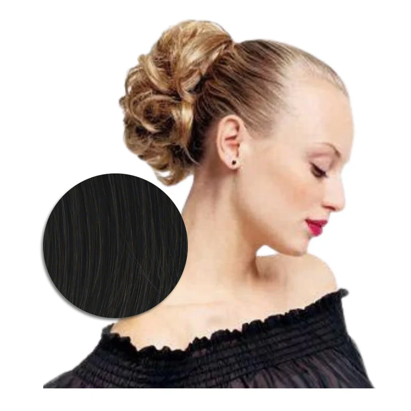 Hairdo Queue de cheval Ondulée R2 Noir 25cm - queue de cheval ondulée