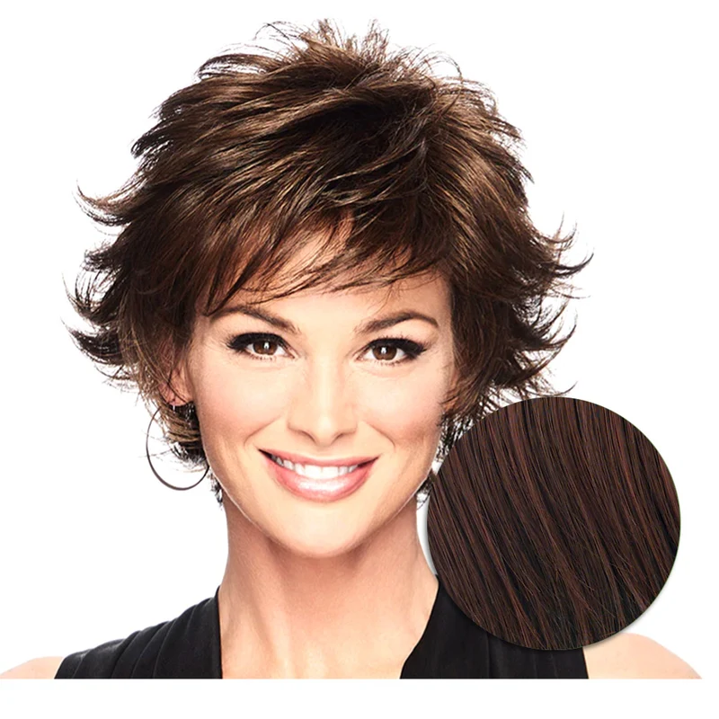 Hairdo Textured Flip Perruque Marron Cerise - perruque coupe courte