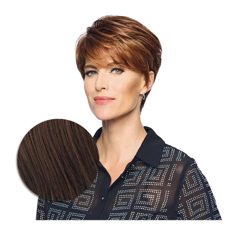 Hairdo Polished Pixie Perruque Marron Cerise - perruque coupe courte