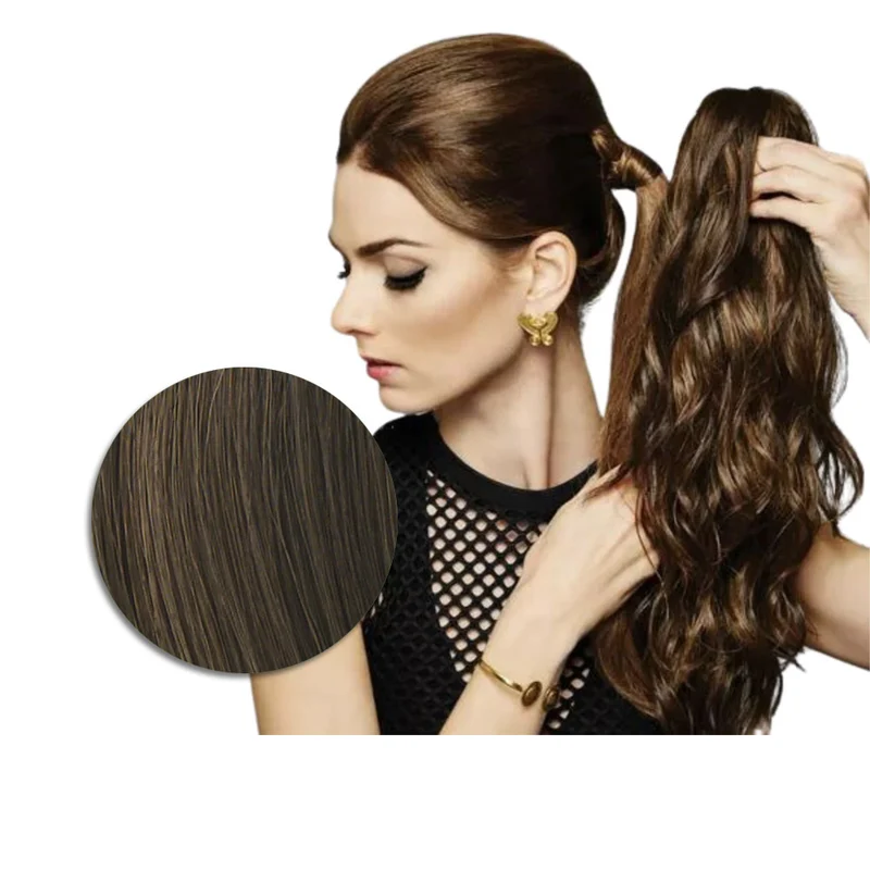 Hairdo Queue de cheval Ondulée A Pince Marron Clair 46cm - queue de cheval avec vagues de plage