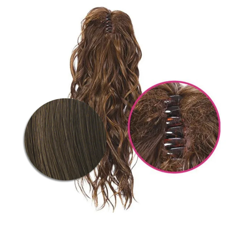 Hairdo Queue de cheval Ondulée A Pince Marron Clair 46cm - queue de cheval avec vagues de plage