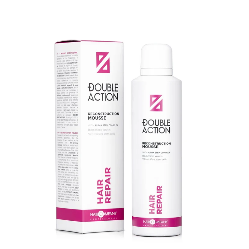 Hair Company Double Action Reconstruction Mousse 200ml - mousse reconstruction