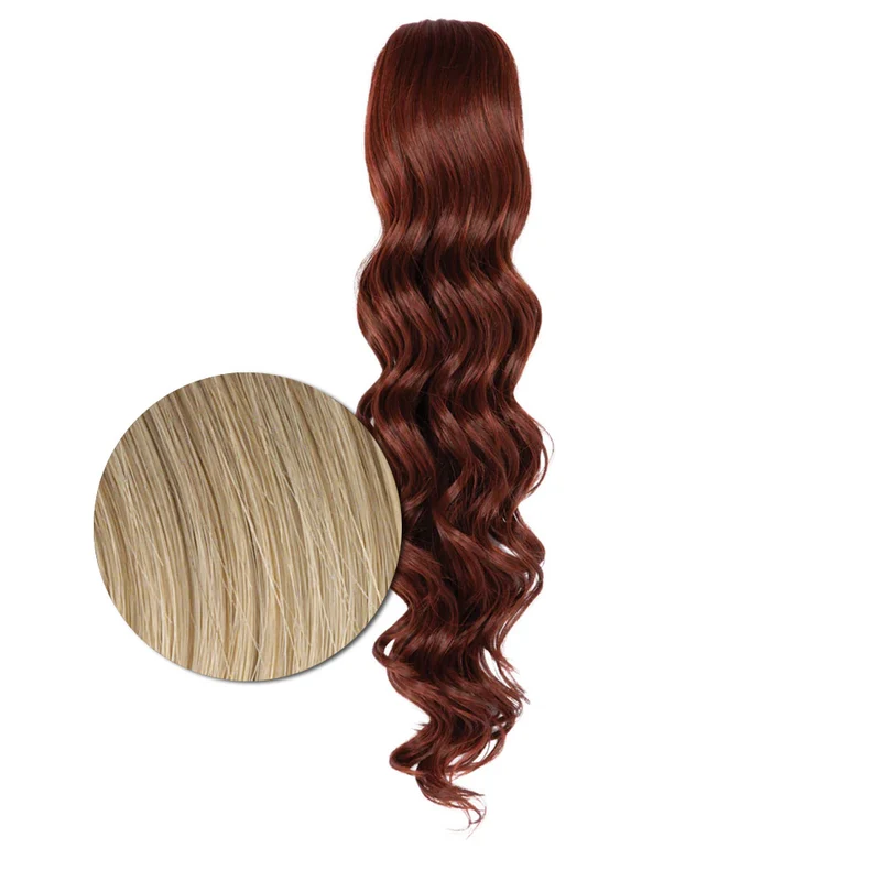 Hairdo Queue de cheval ondulée à Pince Blond Clair 69cm