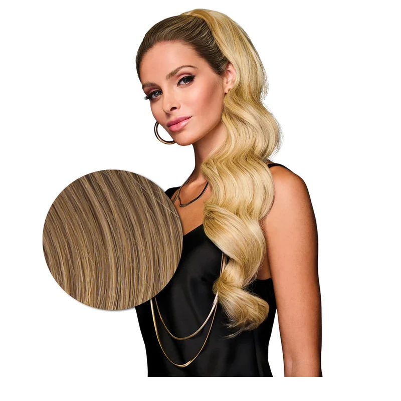 Hairdo Queue de cheval ondulée à Clip Blond Foncé R1416T 69cm