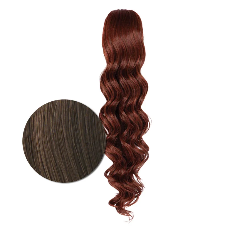 Hairdo Queue de cheval ondulée à Clip R10 Marron Clair 69cm
