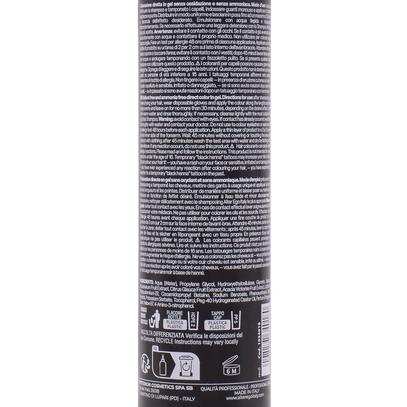 Alterego Just Color Orange Tango 150ml - coloration gel semi-permanente
