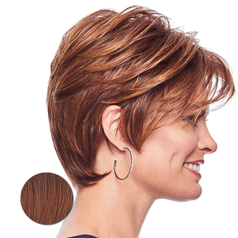 Hairdo Instant Short Cut Marron Rubis Moyen - perruque coupe courte