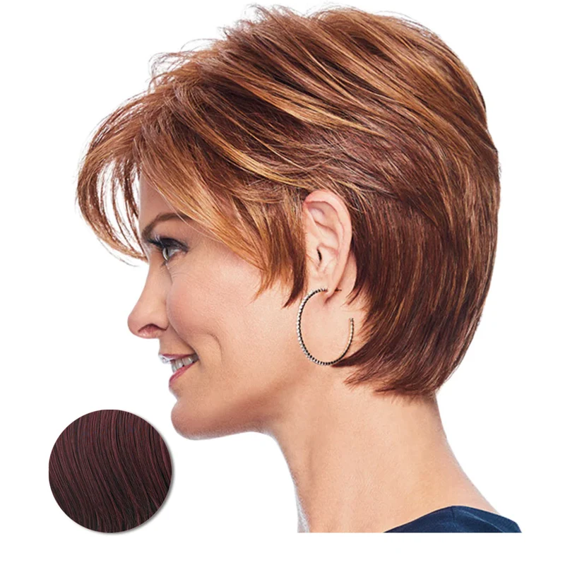 Hairdo Instant Short Cut Marron Cerise - perruque coupe courte
