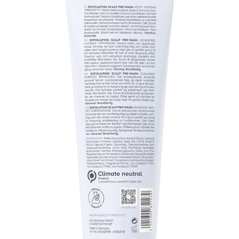 Kerasilk Exfoliating Scalp Pre-Wash 250ml - prélavage exfoliant